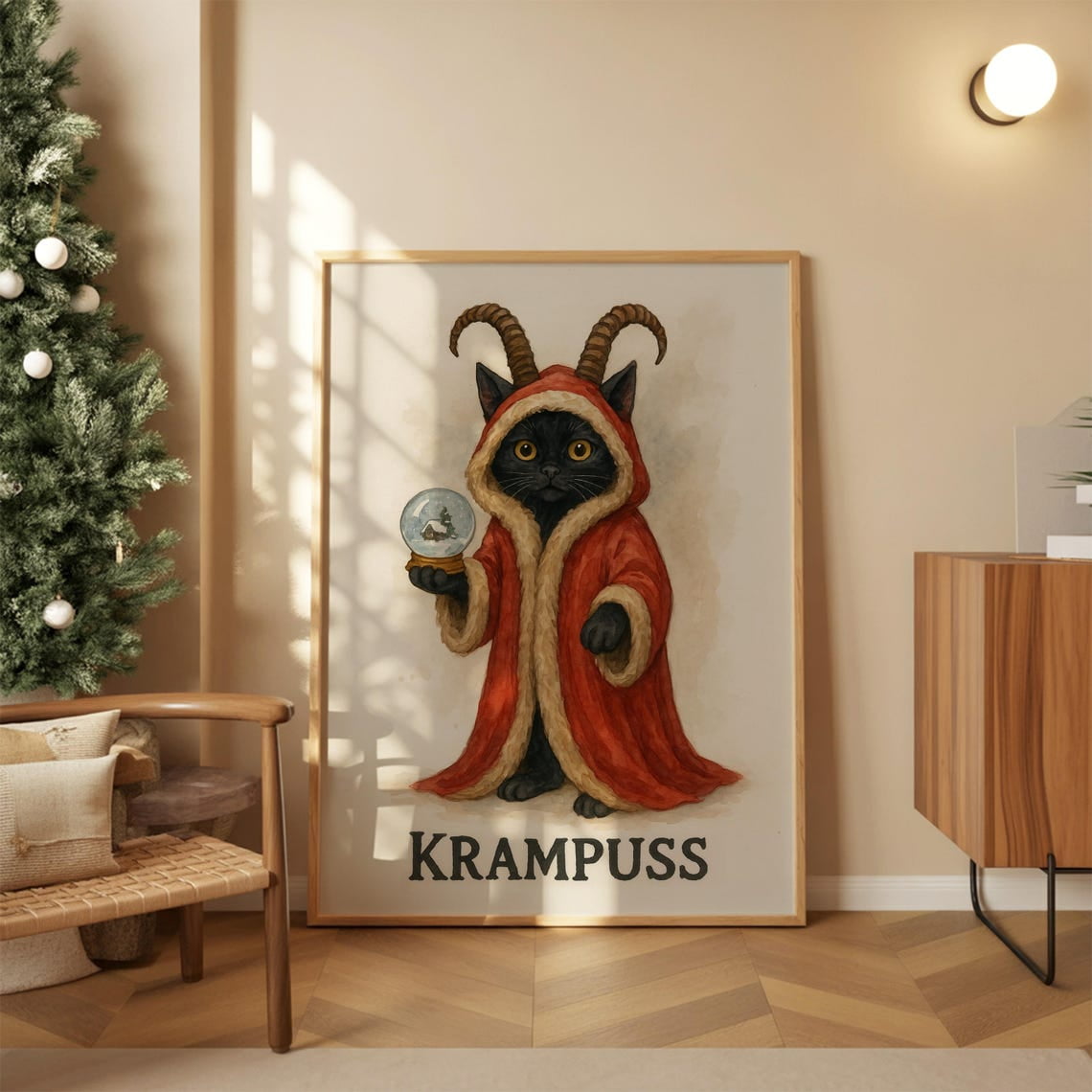 Krampuss Wall Creepyhome Decor Wall Art Unframed Paper Print