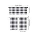 thumbnail image 3 of QualiVow 3-Piece Buffalo Check Kitchen Curtain Set, Farmhouse Gingham Valance and Tiers, Rod Pocket Window Decor, 3 of 7