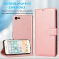 thumbnail image 7 of Dteck for iPhone SE (2022)/SE (2020)/8/7 Case with Card Holder PU Leather Magnetic Detachable Kickstand Shockproof Wrist Strap Removable Flip Cover for iPhone 7/8/SE2/SE3 4.7 inch,Rosegold, 7 of 7