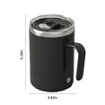 thumbnail image 3 of Tuvgenk Microwave-Safe Self Stirring Coffee Mug Black Stainless Steel 13.5oz Usb-Powered Automatic Stirring Mug Bpa-Free for Office and Home,Gifts for Your Coworker and Teacher, 3 of 8
