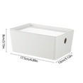 thumbnail image 3 of Storage Boxes For Organizing Storage Boxes Covered Storage Box Kitchen Desktop Miscellaneous Items Makeup Organizer Household Storage Basket White With Lid Suitable For Storing Toys And Snacks, 3 of 6