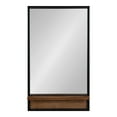 thumbnail image 3 of Kate and Laurel Owing Farmhouse Rectangle Wall Mirror with Shelf, 20 x 34, Black and Rustic Brown, Decorative Rustic Mirror with Shelf Ledge for Storage and Display, 3 of 9