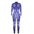 thumbnail image 1 of Mono de Halloween para mujer Gibobby Cool Sexy Tech Estético Estampado de manga larga Body(Azul， L), 1 of 3