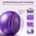 thumbnail image 2 of Cshidworld Exercise Ball Set, Yoga Ball with 9-Inch Pilates Ball, Stretch Strap & Foot Pump, Anti-Burst Extra Thick Stability Ball for Core Workout, Balance Training, Home Gym, 26 in (65 cm), 2 of 9