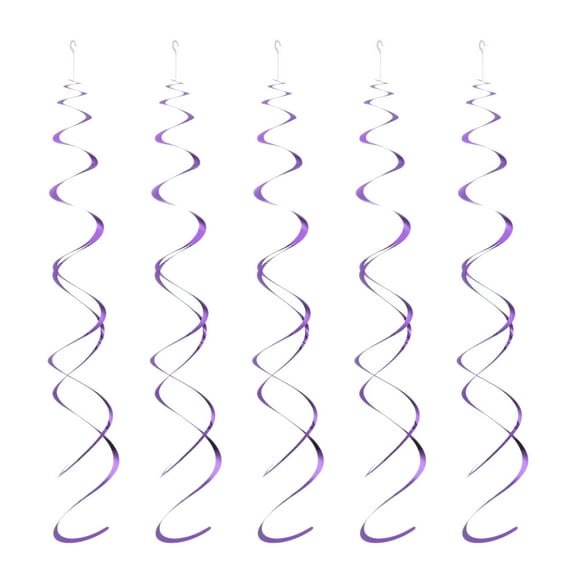 Uxcell 30pcs Hanging Swirls Decorations for New Year Wedding Celebration,Purple