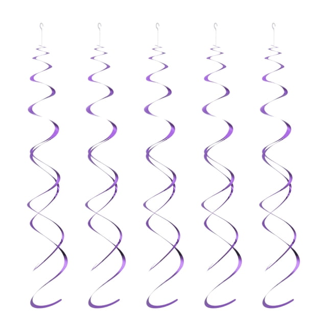Unique Bargains 30pcs Hanging Swirls Decorations for New Year Wedding Celebration,Purple