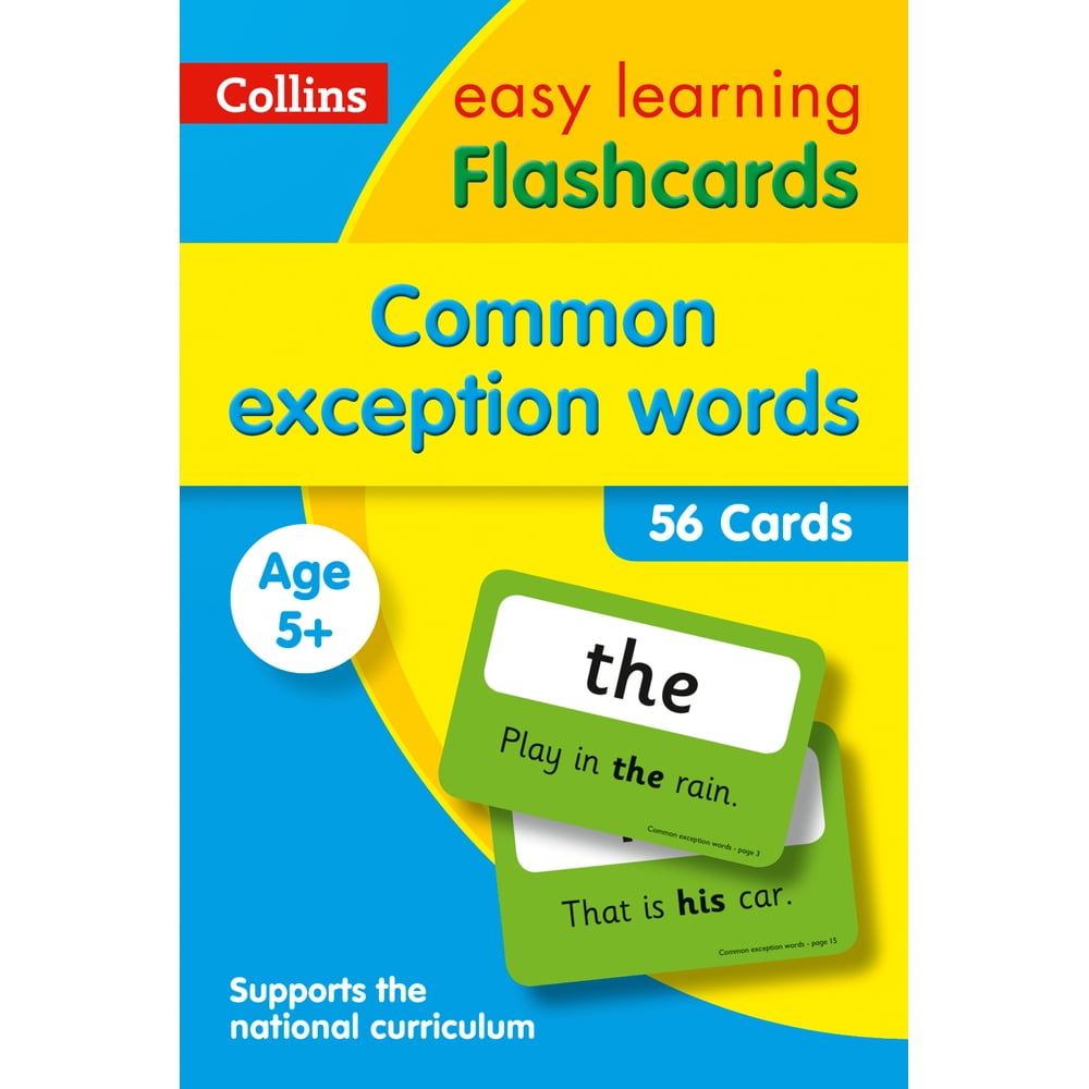 Collins Easy Learning KS1 Common Exception Words Flashcards (Postcard