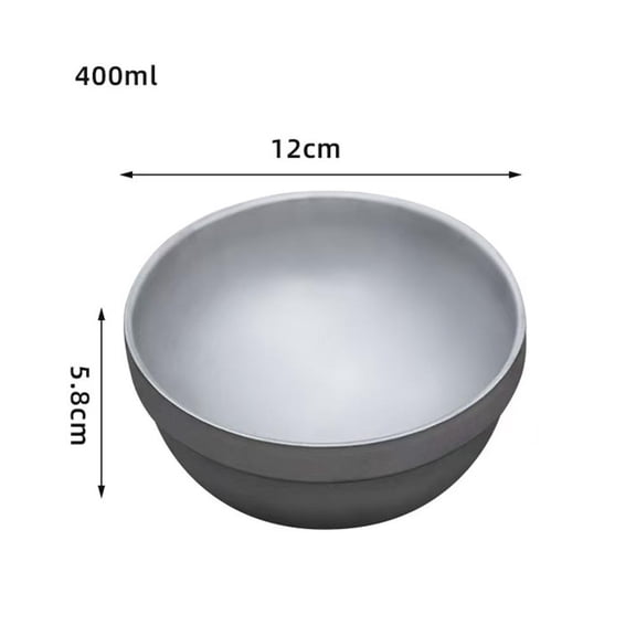 Titanium bowl Lightweight For Outdoor Camping Travel Backpack Picnic BBQ