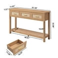 thumbnail image 2 of Topcobe Wooden Side Table with Drawer, Storage Organizer, Modern Furniture for Indoor Living Room, Bedroom, Brown, 2 of 5