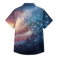 thumbnail image 4 of Hogleaql Men's 4th Of July Shirt 4th Of July American Flag Graphic Short Sleeve Patriotic Shirt Collared Button Down Fashion Beach Workout Shirts for Men Navy M, 4 of 6