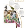 thumbnail image 5 of Easter Rectangle Tablecloth, Spring Watercolor Bunny Eggs Flower Leaf Wood Grain Waterproof & StainResistant Tablecloth, Washable Oil-proof Table Cover for Dining/Party/Wedding/Buffet 54x108 In, 5 of 9