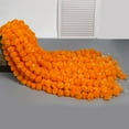 thumbnail image 5 of Marigold Garland for Decoration,pcs-5 ft Long Orange Artificial Marigold Flowers Garland Wedding Parties Diwali Indian Décor for Pooja Theme Home Day of The Dead Altar Dia de Muertos ofrendas Decor, 5 of 5