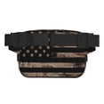 thumbnail image 3 of Fotbe American Flag with Desert Camouflage Cangurera Cuadrada con Estampado de Doble Capa, Bolsa de Cintura Ajustable Mini para Hombres y Mujeres, 3 of 9