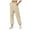 #012 Beige, variant on Womens Jogging Trousers, Casual Sweatpants with Deep Pockets, Elastic Cuffed Athleisure Pants