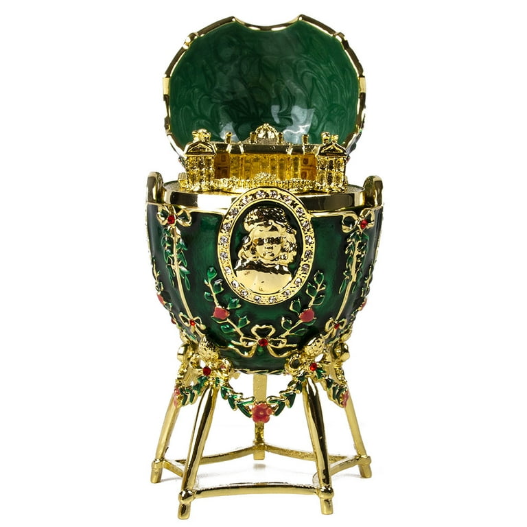 Jewelry Gift Box for Necklace Alexander Palace Green Imperial Egg