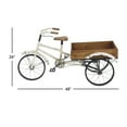 thumbnail image 4 of DecMode 48" x 24" x 24" White Metal Vintage Bike Plantstand with Brown Wood Accents, 4 of 13