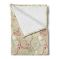 thumbnail image 2 of Valentines Soft Flannel Fleece Throw Blanket, Doodle Style Abstract Heart Shapes with Love and Affection Theme, Cozy Plush for Indoor and Outdoor Use, 60" x 80", Beige Dark Coral White, by Ambesonne, 2 of 5