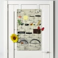 thumbnail image 2 of Nature Hanging Pocket Organizer, Springtime Garden Themed Pattern with Sketchy Trees Forest Print, Printed Polyester Storage Bag with Pockets, 21" x 31", Pale Khaki Avocado Green, 2 of 2