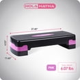 thumbnail image 2 of HolaHatha Aerobic Step Platform Exercise Fitness Equipment w/ Adjustable Height, 2 of 9