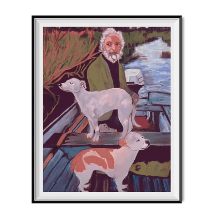 Old Man And Dogs Tommy's Mother Painting Poster 16 x 20