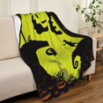 Black Green The Nightmare Before Christmas Blanket for Couch Bed Throw