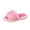Pink, variant on Ombre Faux Fur Slippers, Women's Vibrant Ombre Faux Fur Slippers Colorful Fluffy Open Toe Slide Sandals Cozy Fleece Plush Indoor Sliders Lightweight Non Slip House Mules, Yellow 5.5