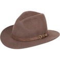 thumbnail image 1 of Sakkas Grant Western Style Wide Brim Wool Fedora - Brown - L, 1 of 2