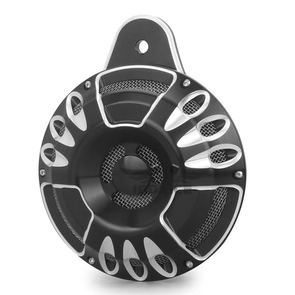 Happy-Motor Black Edge Cut Cnc Motorcycle Horn Kits Cover Fit For Harley 1991-Up Fit For Harley Flt Touring Big Twin