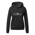 thumbnail image 3 of WILLBEST Sudadera para Mujer, Estilo Casual y A La Moda, con Estampado de Huellas de Gato, Sin Bolsillos y con Cordón Ajustable Mediana, 3 of 3