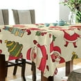 thumbnail image 3 of Dreamtimes Santa Claus Tablecloth, Waterproof Washable Polyester Square Table Cover, Durable Tablecloth for Kitchen Dining Table Party Decor,54"X 54", 3 of 7