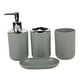 thumbnail image 2 of Juego de accesorios de baño, vaso para enjuague bucal, jabonera gris oscuro, 2 of 9