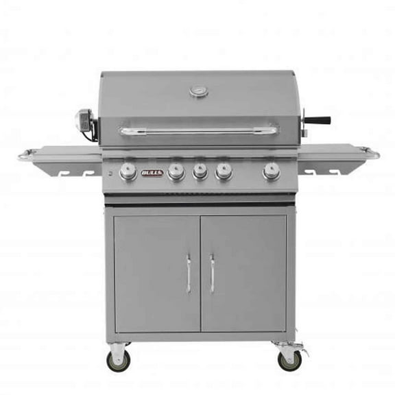 Bull Outdoor Products Angus 4-Burner Propane Gas Grill with Cabinet
