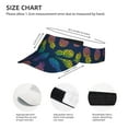 thumbnail image 4 of Easygdp Abstract Bright Pineapple Fruit Retro Stretchy Visor - Unisex Visor Hat for Men and Women, UPF 50 Sun Protection Visor, Ultra-Light, 4 of 8