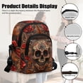 thumbnail image 5 of TSOVTHRID Sugar Skull Rose Brown Print Small Crossbody Purse for Women Cell Phone Bag Handbag with Zipper Closure Women's Travel Pouch Shoulder Bag for Daily Use, 5 of 7