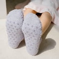 thumbnail image 3 of 6 Pairs Non Slip Hospital Socks for Women Fluffy Fuzzy Slipper Socks with Grips, 3 of 6