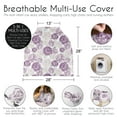 thumbnail image 6 of Sweet Jojo Designs Peony Floral Garden Lavender Purple and Ivory Girl Multi Use Baby Car Seat and Nursing Cover, 6 of 6