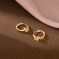 thumbnail image 4 of 925 Sterling Silver CZ Love Hoop Earrings for Women Teens Small Heart Huggie Earrings, 4 of 5