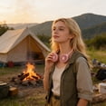 thumbnail image 6 of ROLKFUK Foldable Portable Neck Fan, 1800mAh Rechargeable Hands Free Wearable Fan with 3 Speeds, Lightweight Personal Cooling Fan for Outdoor Travel Office, Brown, 6 of 6