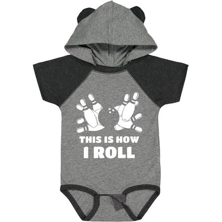 

Inktastic How I Roll Bowling Gift Baby Boy or Baby Girl Bodysuit