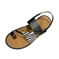 thumbnail image 5 of Anuirheih Fashion Women's Shoes Breathable Zebra-stripe Flat Outdoor Leisure Sandals Sandals Women (Black), 5 of 7