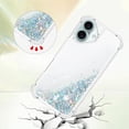 thumbnail image 4 of Case for iPhone 16 Plus Case Glitter Bling Liquid Cute Clear Phone Case,Floating Quicksand Shockproof Protective Bumper Soft TPU Cover for iPhone 16 Plus 6.7 inch Love Sliver YB, 4 of 14