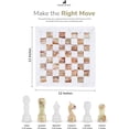 thumbnail image 2 of Radicaln White and Green Marble Chess Set 12 Inch Handcrafted Game Board – Premium Strategy Gift for Dad, Husband or Mentor – Father’s Day Present, 2 of 7