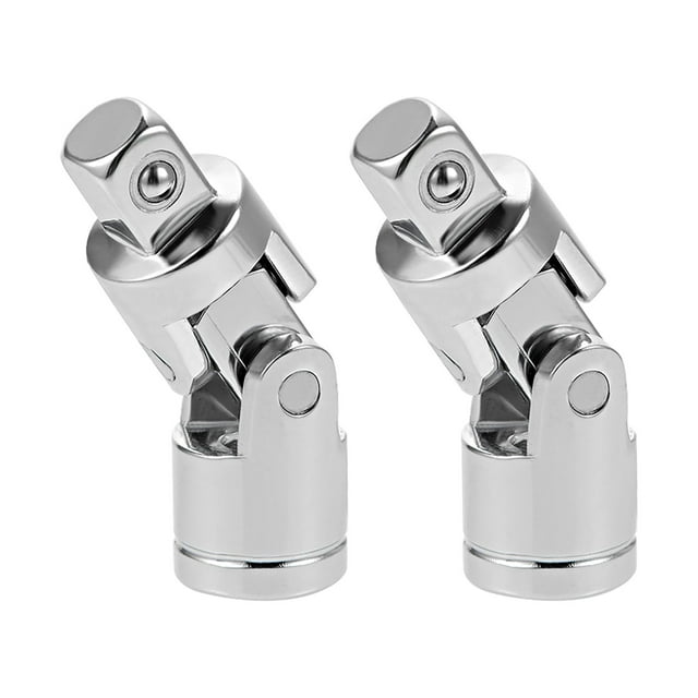 Unique Bargains 2 Pcs 3/8 Inch Drive Spring Loaded Universal Joint Socket, Cr-V Steel