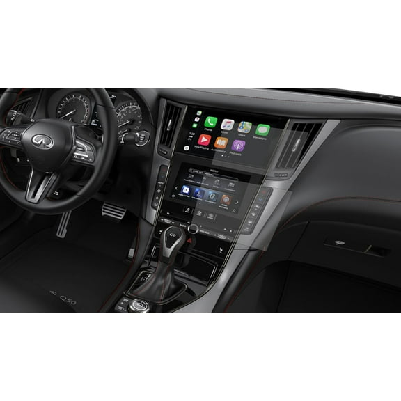 PcProfessional Screen Protector (Set of 2) for 2020 Infiniti Q50 Q60 Sedan 8 inch (dual screen) Infotainment Touch Screen Display Anti Glare Anti Scratch Filters UV