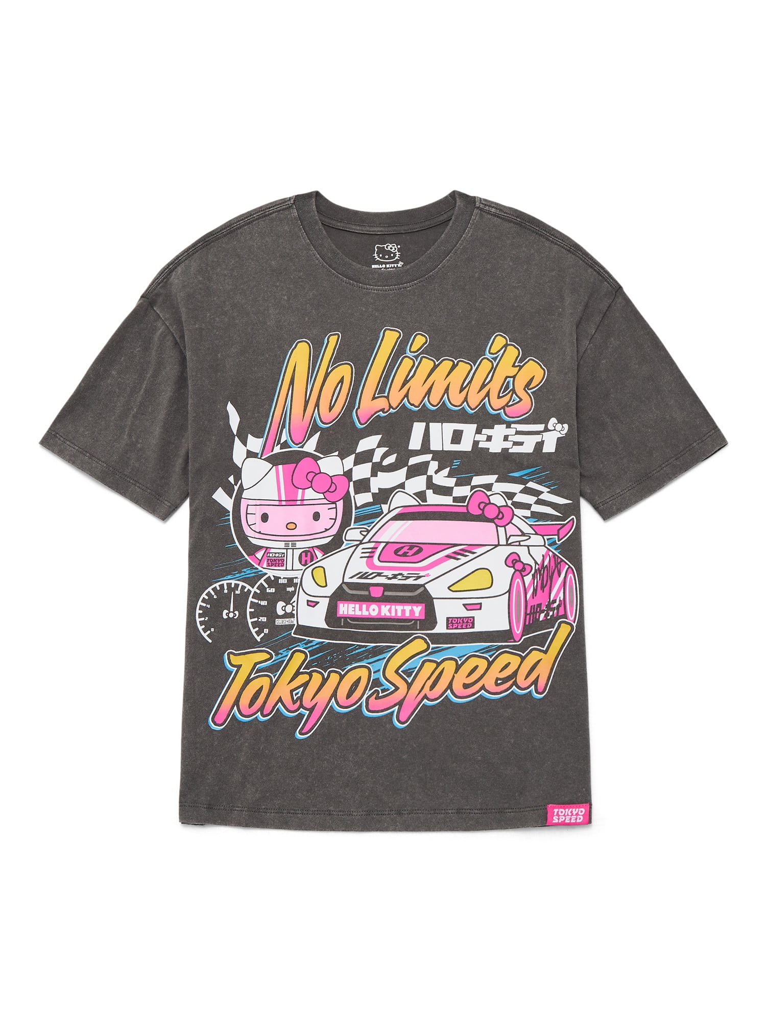 Hello Kitty, Boys' Mineral Wash Graphic T-Shirt, Tokyo Speed, Sizes 4-18
