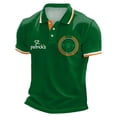 thumbnail image 3 of Polo Shirts for Men St Patrick's Day Short Sleeve with Graphic Print Comfortable Breathable Golf Shirts A Green L, 3 of 4