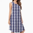 thumbnail image 2 of Aesthetic Ultramarine Blue And White Ripple Spring Summer Dresses For Women Fashion Dress Casual Sleeveless Loose Sundress With Pockets, 2 of 4
