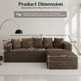 thumbnail image 5 of Wiilayok Modular Cloud Sectional Couch,107" L Shaped Sectional Sofa with Right Chaise,Upholstered Deep Seat Sofa for Living Room Bedroom,Camel(Corduroy), 5 of 7
