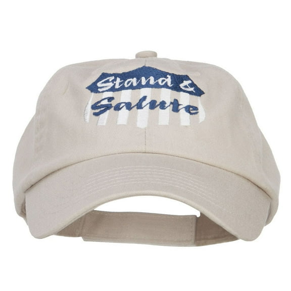 Stand Salute Embroidered Pet Spun Cap - Stone OSFM