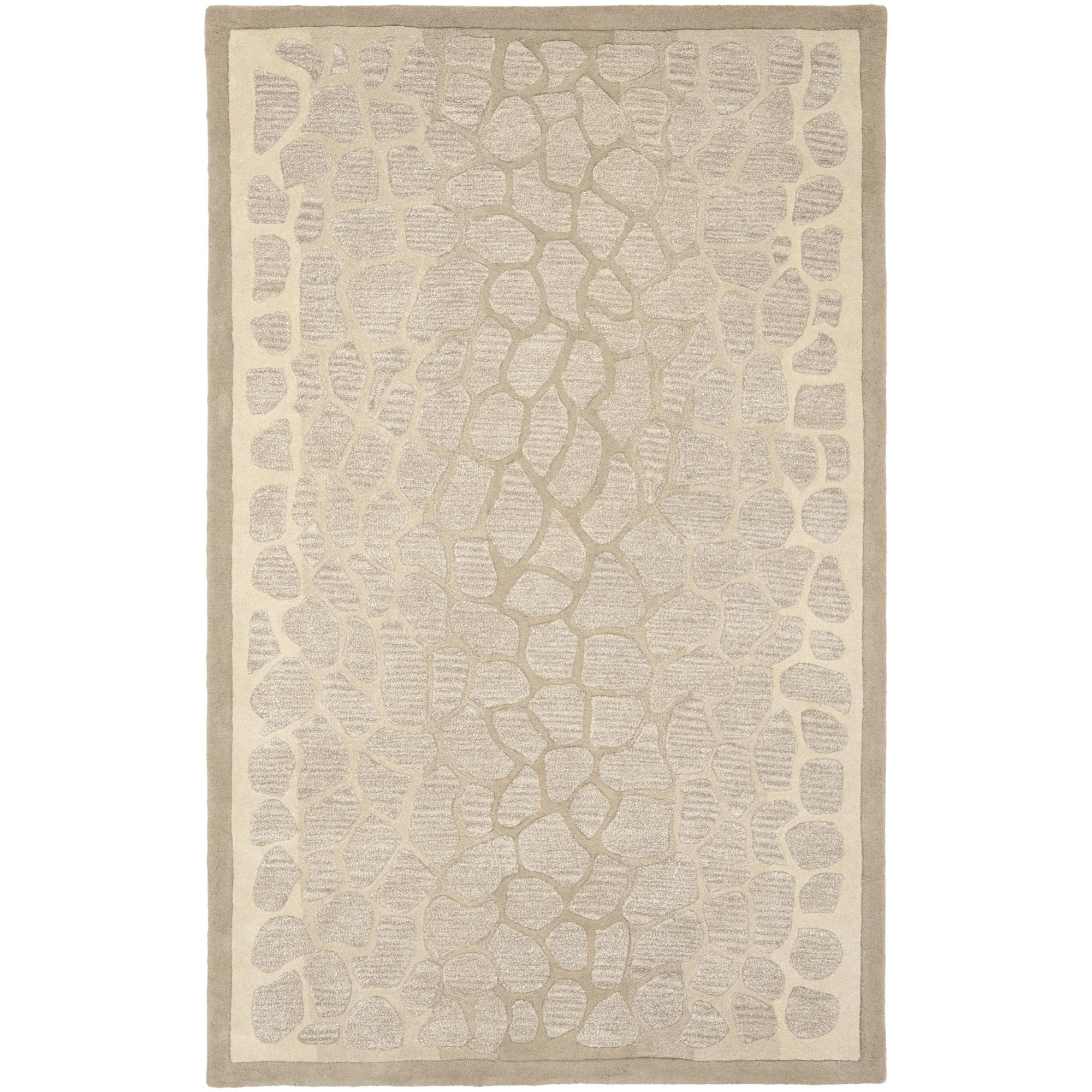 SAFAVIEH Martha Stewart Arusha Grassland Spotted Area Rug, Wheat Beige, 4' x 6'